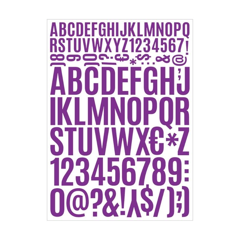 12 Sheets Alphabets Number Sticker for Sign, Scrapbooking, Crafts and Decoration Multicolour Letter Number Sticker
