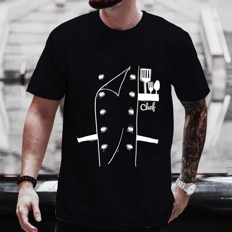 Funny Chef T Shirt Men Short Sleeve Cook Chef Tshirt Fashion Graphic Oneck Summer Short Sleeve Tee Mens Oversized Tshirts