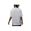 Jordan Logo Letter Round Neck Drop Shoulder Loose Short Sleeve T-Shirt Women T-Shirt White IH0834100
