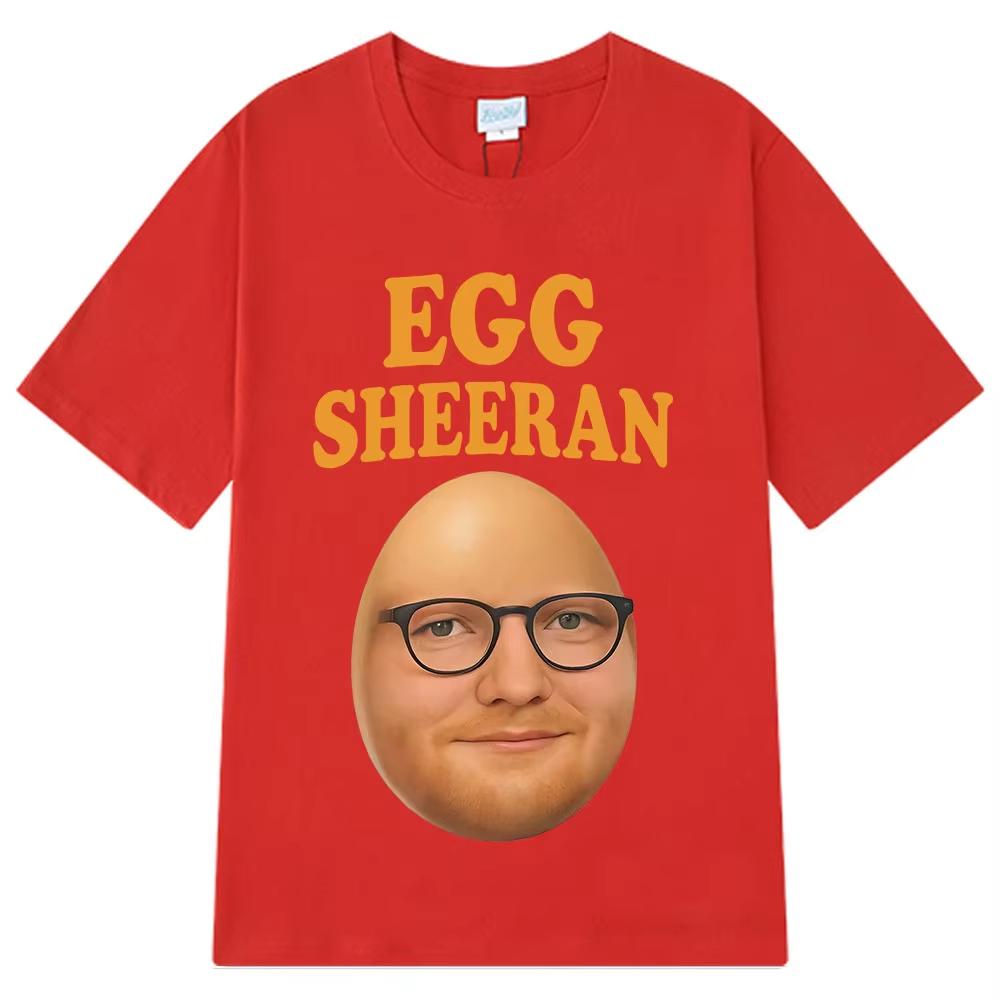 

Egg Sheeran Funny Graphic Meme TShirts Summer Shortsleeved Loose Casual Oversized Tshirts Unisexs WoUINISEX Cotton Hiphop T Shirts 4XL