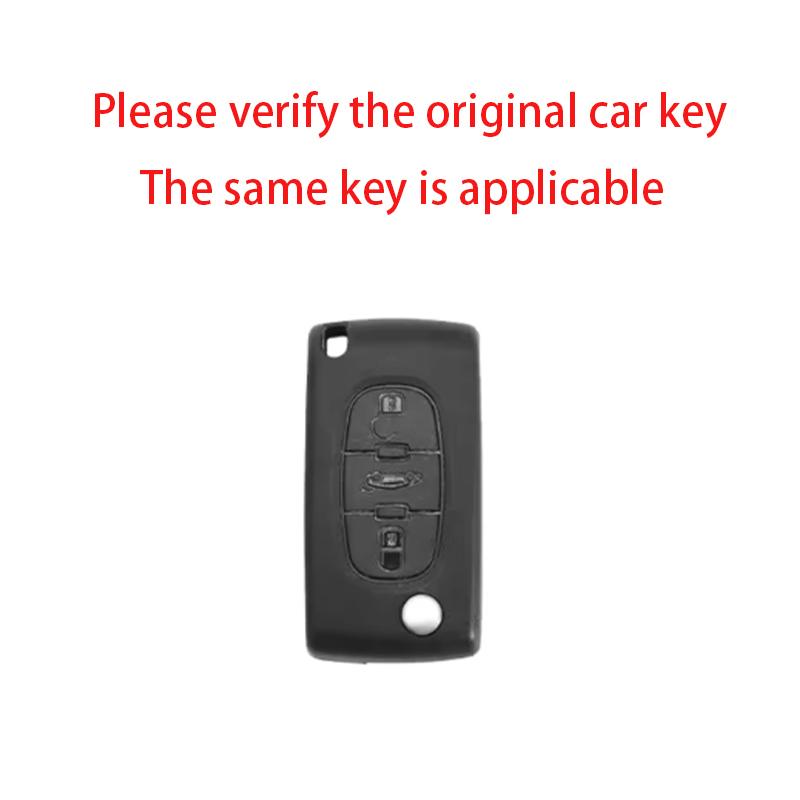 Zinc Alloy Leather Car Flip Key Case Cover Protector Shell Fob Key For Citroen C1 C2 C3 C4 C5 Xsara Pica Auto Accessories