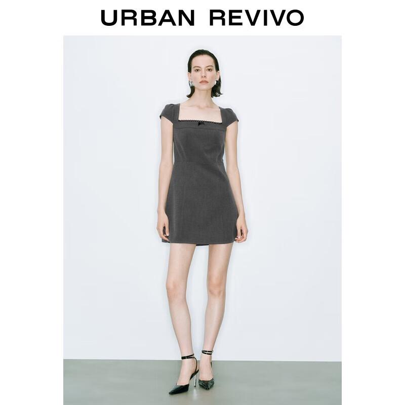 

UR 2025 Summer Patchwork Lace Short Sleeve A-Line Dress S