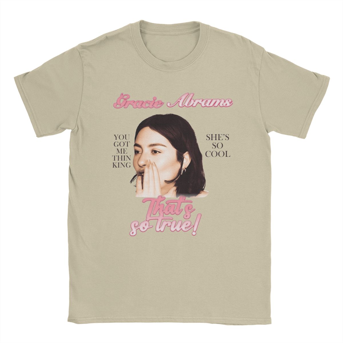 XIXI Fashion Heren T-shirts Je Zette Me Aan Het Denken Gracie Abrams Hipster Katoenen T-shirt Korte Mouw T-shirts Ronde Hals Kleding Uniek 3XL