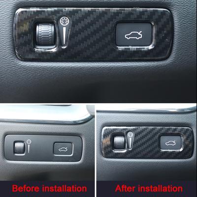 ABS Carbon Fibre For Volvo XC60 2018  Auto Accessories Car Left Middle Control Box Decoration Cover Trim Car Styling