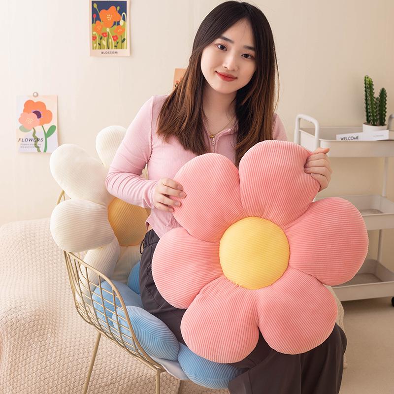 35CM Colorful Flowers Plush Pillow Plant Petal Cushion Stuffed Toys Home Decoration Gifts
