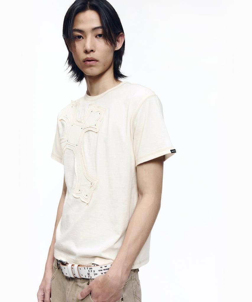 AAKAM Big Patch Cros2 Half Top (Butter)