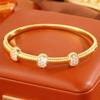 Women's hot-selling bracelets, copper-plated fashionable and simple bracelets, zircon inlaid temperament women's bracelets, popular bracelets.