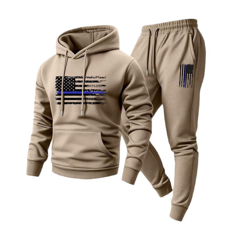 Men's Trendy Hooded Sweatshirt & Sweatpants Set for Fall/Winter 2026