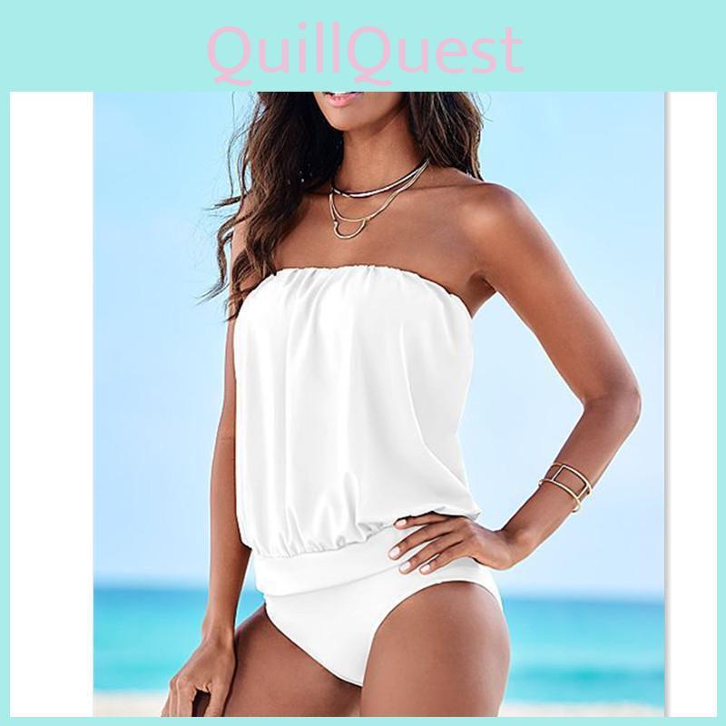 Stylish Women Beachwear Strapless Bandage Bodysuit One-piece Swimsuit In Vibrant Colors