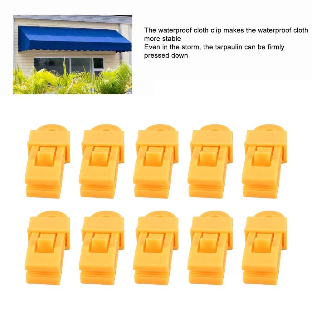 

30Pcs Plastic Tarp Clips Windproof Canopy Clips Durable Tent Clamps Outdoor Camping жовтий