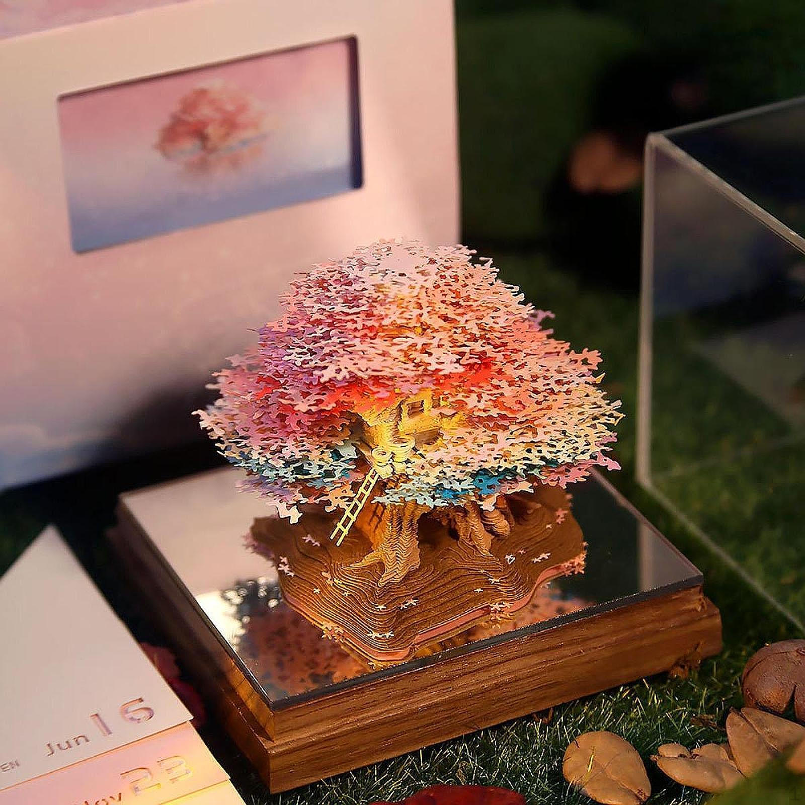 

Календарь Time Piece 3D Art DIY Crafting, Artwork, Unique Tearable Memo Pad Desk Tree House