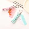 Cartoon Makeup Comb with Keychain Hairdressing Combs Hair Care Acetate Comb Pendant  Household