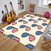American Flag Polyester Carpet, Soft Indoor Mat for Office Chair, Living Room, Computer Desk - Decorative Home Office Rug Design