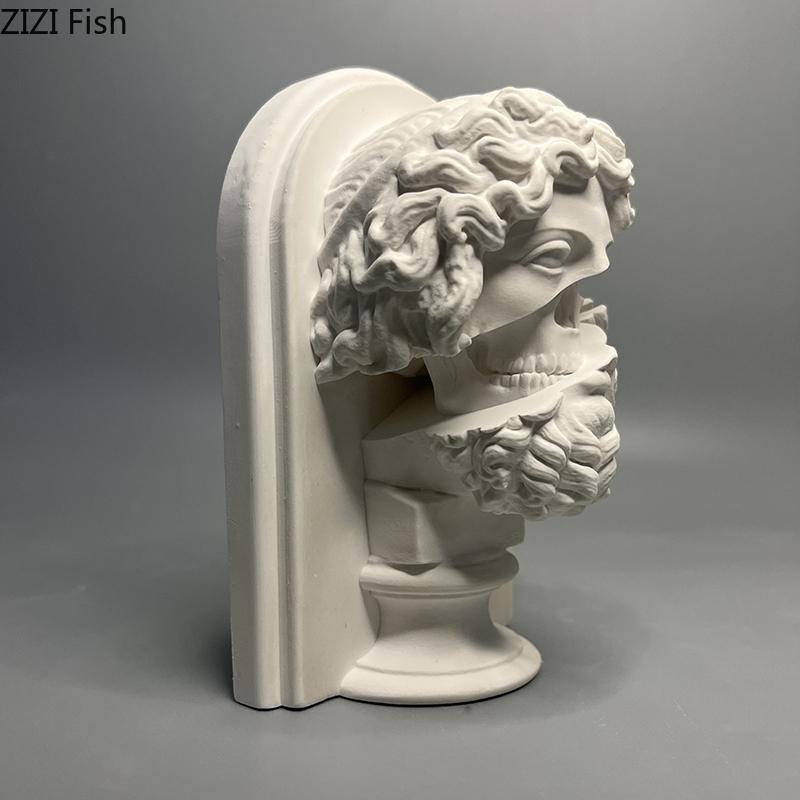 Mythical God King Zeus Plaster Statue Desk Decoration Ornaments Ancient Greek Mythology Character Sculpture Room Aesthetic Decor