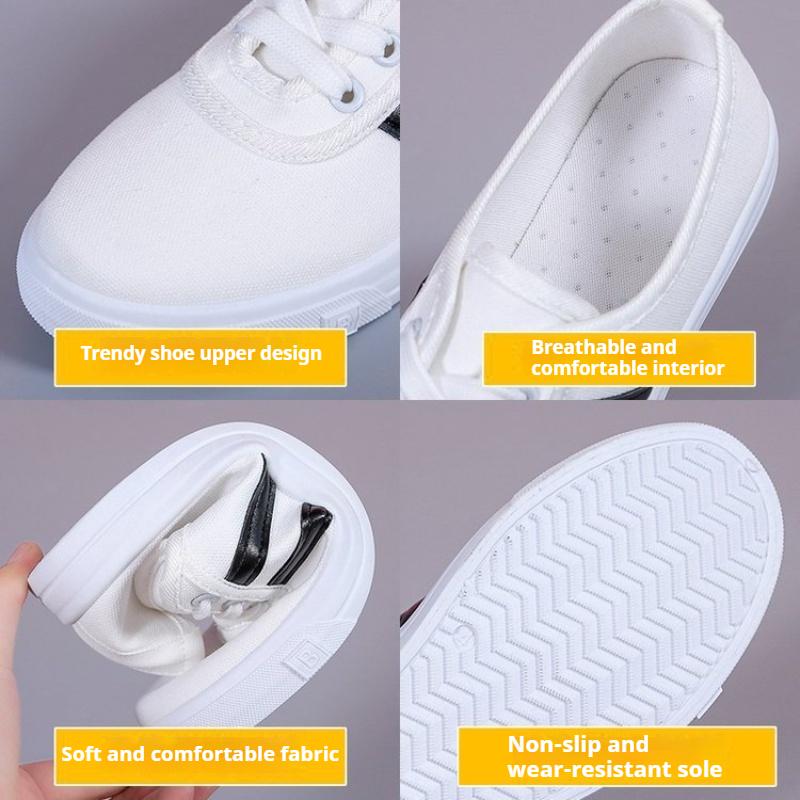 Canvas Shoes Summer Lace-up Casual Sports Women's Single Shoes Soft Sole Soft Surface Shoes