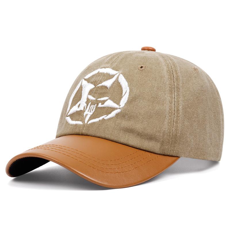 Summer Sun Hat New Fashion Unisex Five-pointed Star Skull EmbroideryBaseball Hats Retro Breathable Personal SunshadePeaked Caps