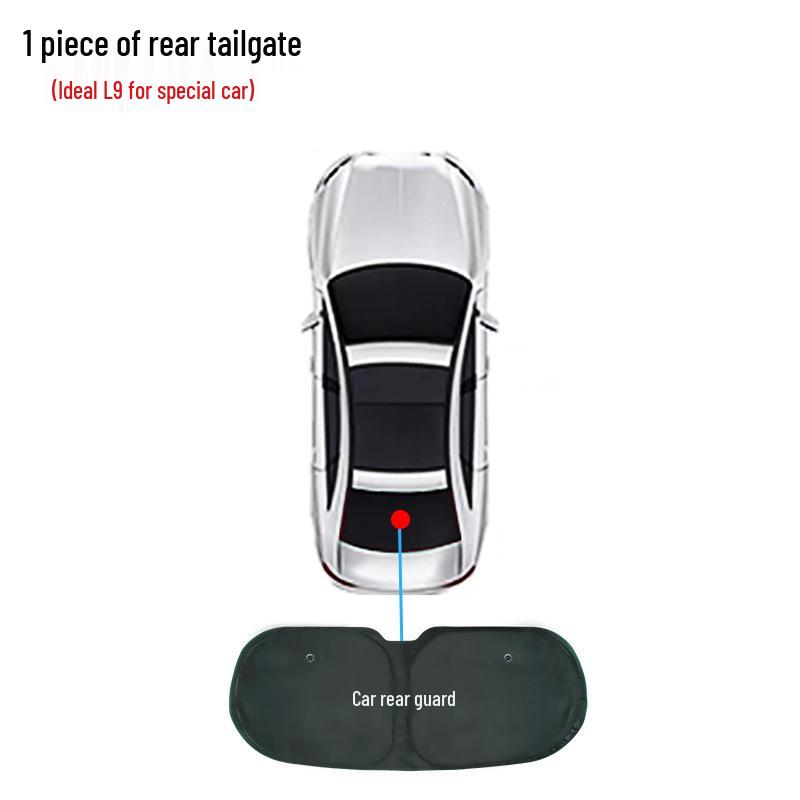Ideal L9 Opaque Car Window Sunshade: Sun Protection, Heat Insulation, Privacy Curtains for Camping.