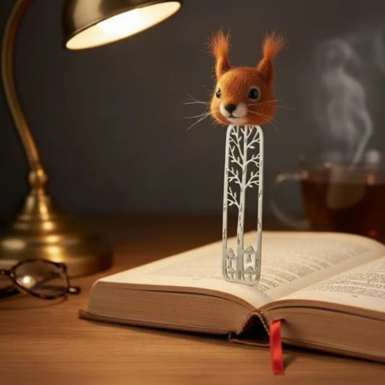 Whimsical Forest Friends Bookmark Felt Page Marker Lightweight Portable Book Marker Graduation Gift for Book Lovers Teachers Students Reading