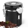 Contenitore Sottovuoto di Grande Capacità per Chicchi di Caffè Contenitore Ermetico in Acciaio Inossidabile Barattolo per Conservare Freschi Cereali Tè Noci