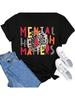 MAIHUN Mental Health Matters Shirt Womens Therapist Psychologist Tshirt Human Brain Illness Awareness Short Sleeve
