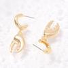 European and American niche fun ocean style metal crab claw earrings simple fashion versatile summer travel women's models