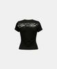BADBLOOD [Aqua] Dark Classic 2 Crew Neck 1/2 T-Shirt - Black