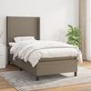 3131245 vidaXL Divan Bed with Mattress Taupe 90x200 Cm Fabric