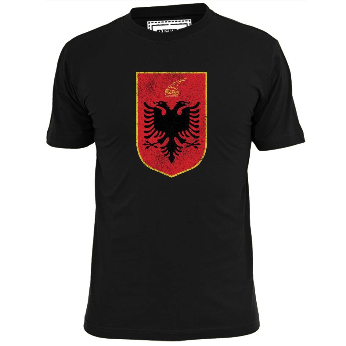 Mens Albania Coat Of Arms T shirt Albanian Flag S