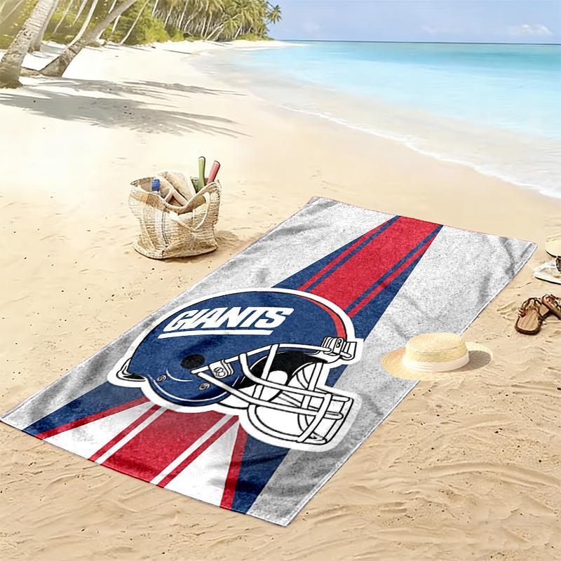New York Giants Print Beach Towel, Large Soft Quick Dry Towel for Beach Camping Swimming