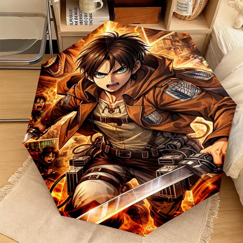 1PC Attack Titan Automatic Umbrella - Suitable Travel Outdoor Portable Umbrella Birthday Gift Daily Essentials