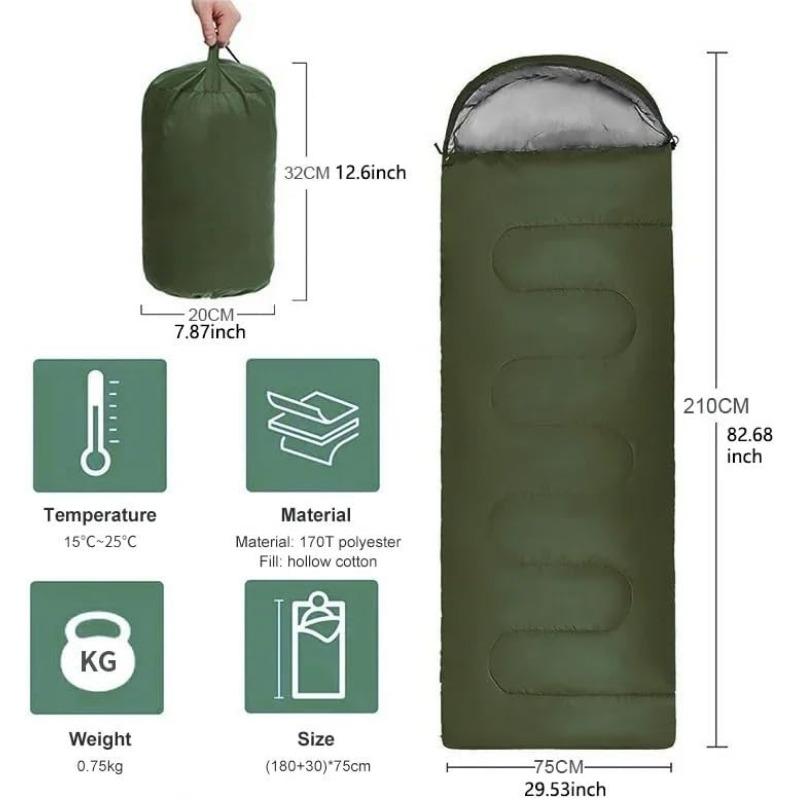 Ultra Lightweight Portable Sleeping Bag 4 Seasons Warm Envelope Backpack Outdoor Travel Camping Sleeping Bag Hiking Supplies