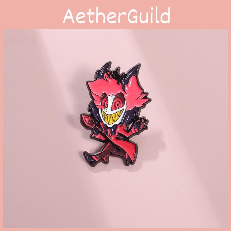 Cute Cartoon Character Alloy Badge For Horror Hotel Fans With Colorful Enamel Coating