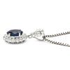 NON BRAND - Blue sapphire 2.26ct, diamond 0.65ctNecklace Pt900/sapphire Array