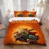Hocus Pocus Halloween Magie Druck 3-teiliges Bettwäsche-Set Bettbezug mit 2 Kissenbezügen Zuhause Geburtstagsgeschenk