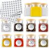 20X Jar for Spices Herbs Tea Honey 120ML + 252 Stickers LABELS