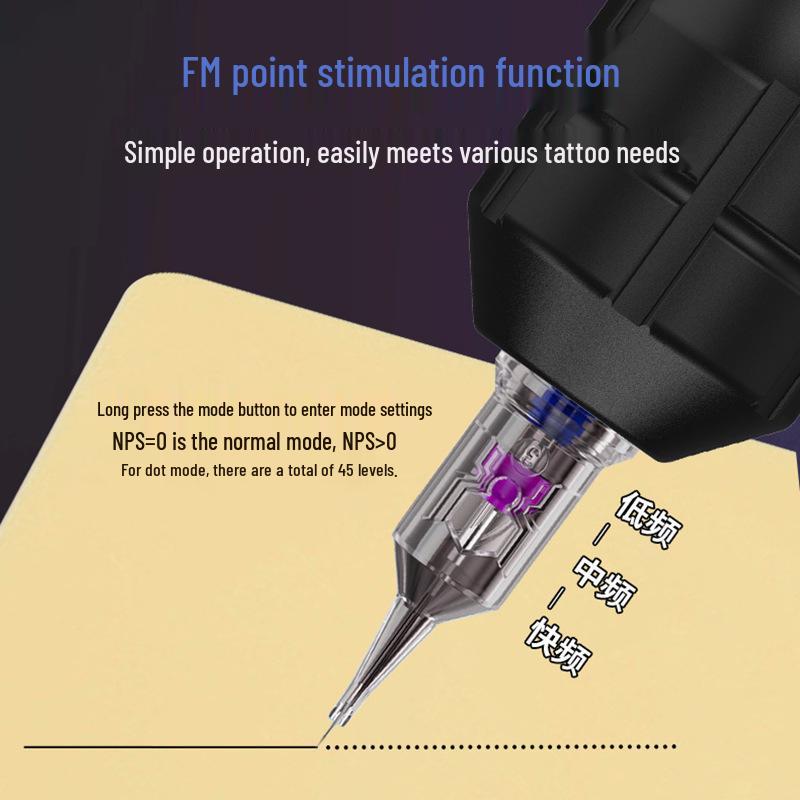 Adjustable Wireless Tattoo Pen: Stroke, Frequency, Lining & Shading All-in-One with Custom Logo Printing