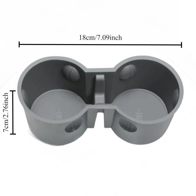 Practical TPE Car Cup Holder with 2 Holes Universal Center Console Storage Organizer Must-Have Auto Interior Accessory