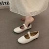 Flat Bottom Niche Mori Retro Coffee Mary Jane Single Shoes Women's 2025 Spring and Autumn Black Square Head Commuting Evening Shoes