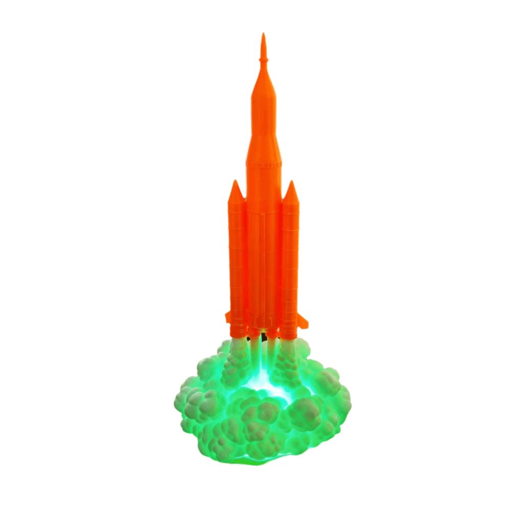 3D Design Rocket Launch Lamp Dimmable Gradient Rocket Projection Night Light Space Rocket Shape USB Powered
