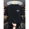 Men O Neck Short Sleeve Print T-shirt Cotton Comfortable Tee Man