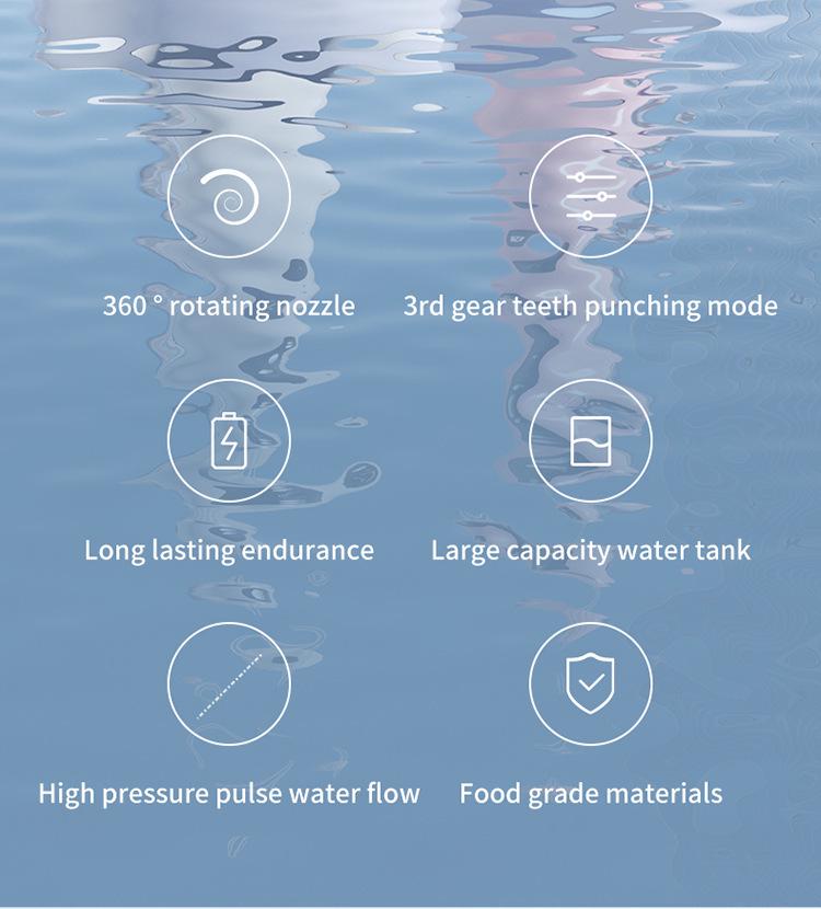 Portable Ultrasonic Oral Irrigator with Rotating Nozzle for Tartar Removal