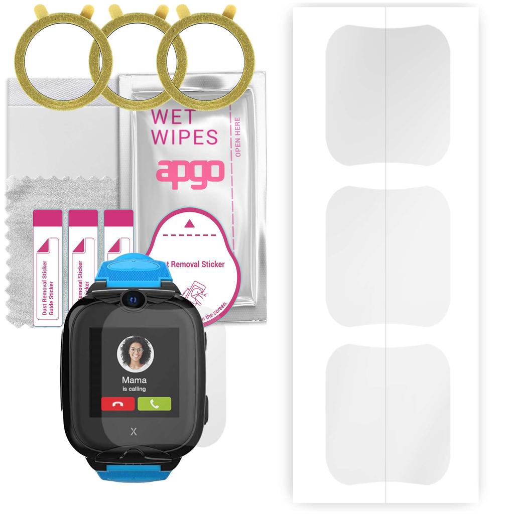 3x apgo Proteggi Schermo Idrogel per Xplora XGO 2 bambini, Pellicola Idrogel, con strato di posizionamento facile installazione