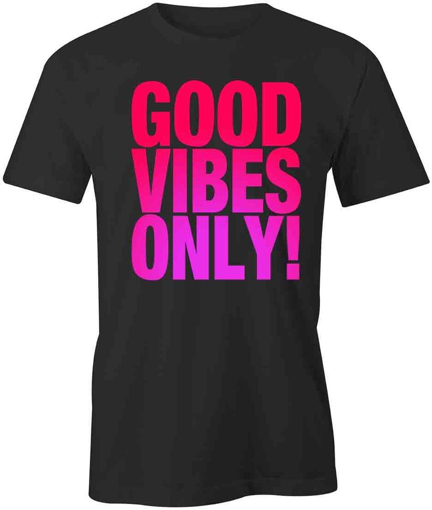 GOOD VIBES ONLY TShirt Tee Short-Sleeved Cotton POSITIVE CLOTHING S1BCA471