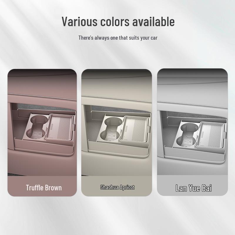 Fits 26 AITO M9 Models: Multi-functional Center Console Storage Box & Glasses Holder for Car Accessories.