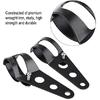 KIMISS Fork Headlight Mounting Bracket, 35-43mm Motorcycle Headlight Mount Bracket Fork Tube Clamp Kit Black for Chopper Cafe Racer