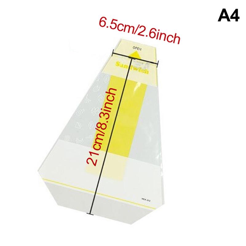 

100 шт., утолщенные треугольные прозрачные пакеты для сэндвичей с хлебом, пакеты для выпечки пищевых продуктов A4