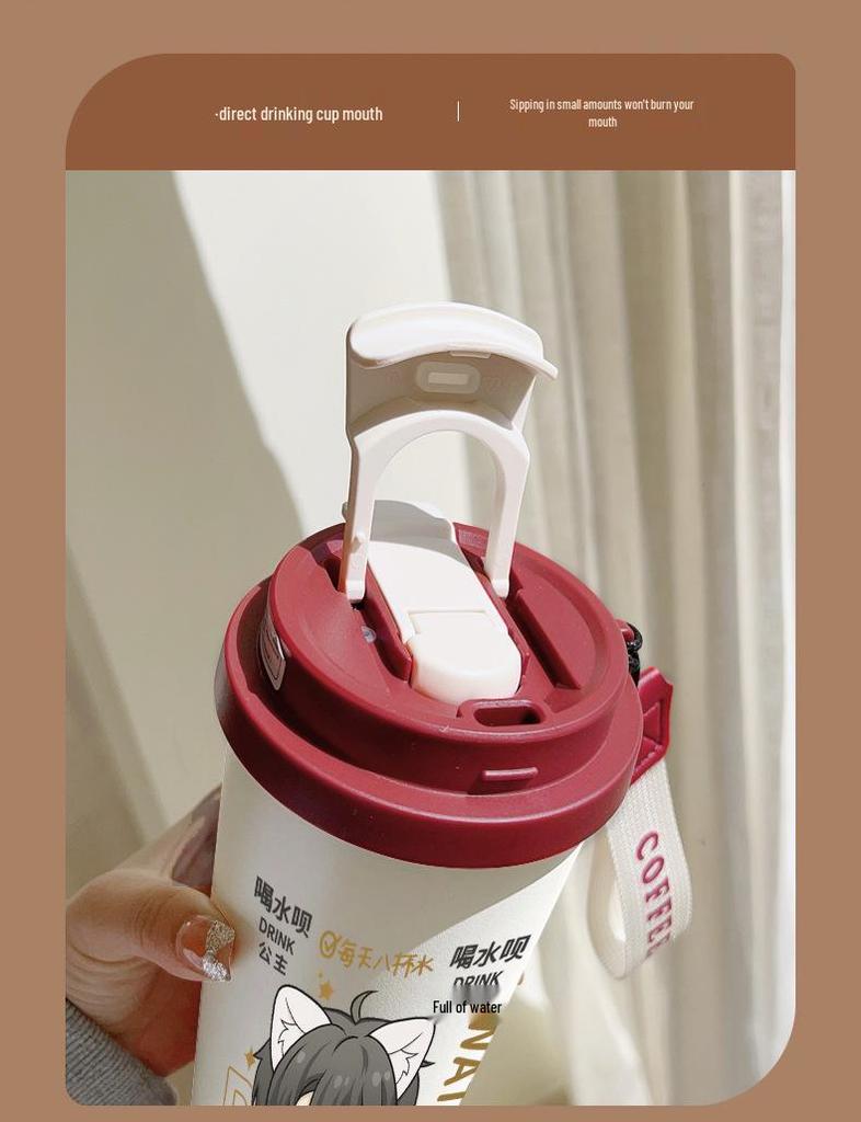 The Little Mermaid Stainless Steel Insulated Water Cup, Large Capacity, Anime Design, Unisex Gift