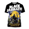 Round Neck 3D Black Sabbath Band Graphic Printed Long Sleeved Men's T-shirts - Soft Medium Stretch Polyester Fabric Summer Relaxed Fit Clothing
