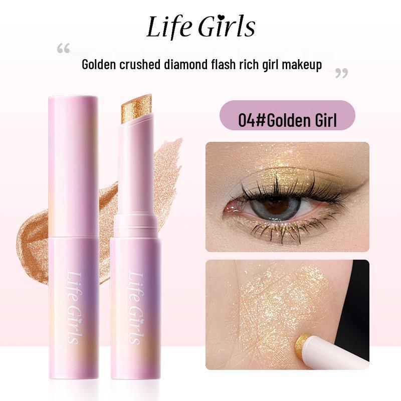 

Life Girls Водянистые тени-карандаш с длительной стойкостью: Один взмах, Мелкий шиммер, Перламутровый матовый хайлайтер, Многоцветный. 2.8g