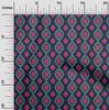 oneOone Cotton Flex Fabric Diamond & Swirl Ikat Print Fabric BTY 40 Inch